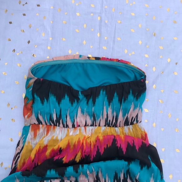 Charlotte Russe Tie Dye Strapless Dress S - Picture 5 of 12